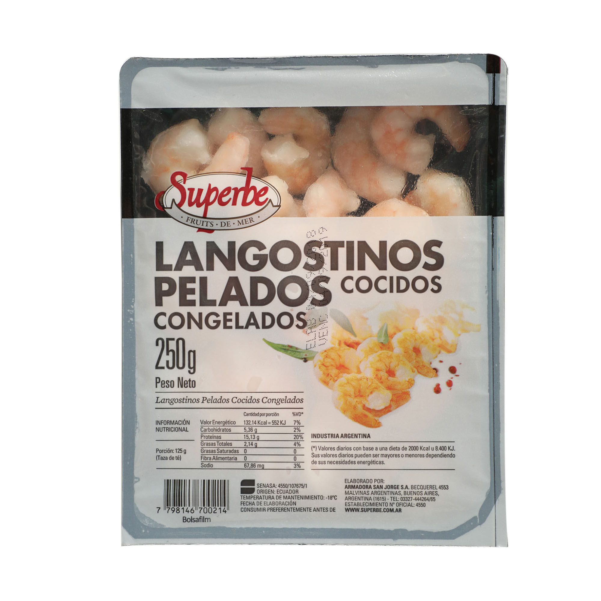 Langostinos Pelados Cocidos 250 g