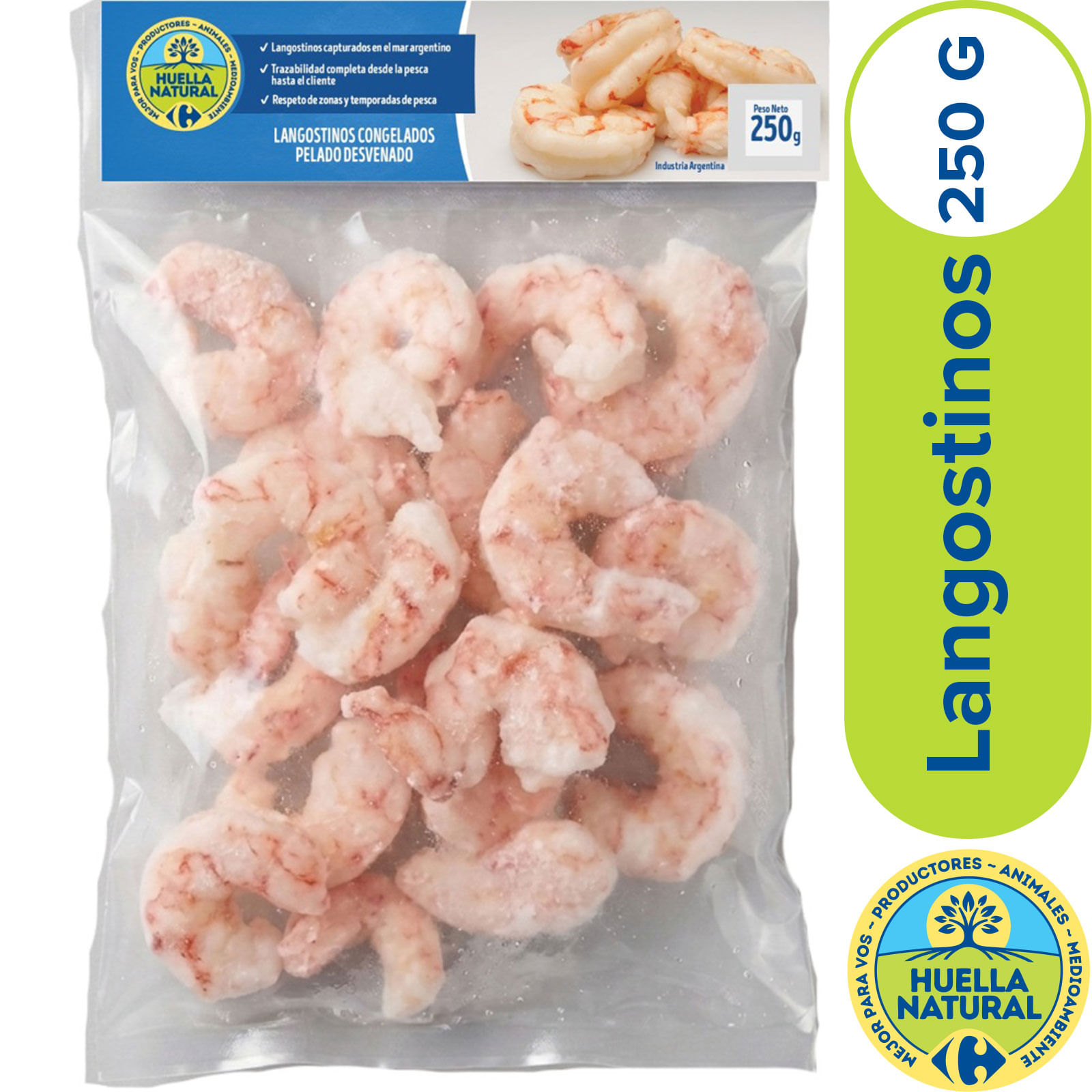 Langostinos Pelados Huella Natural 250 g